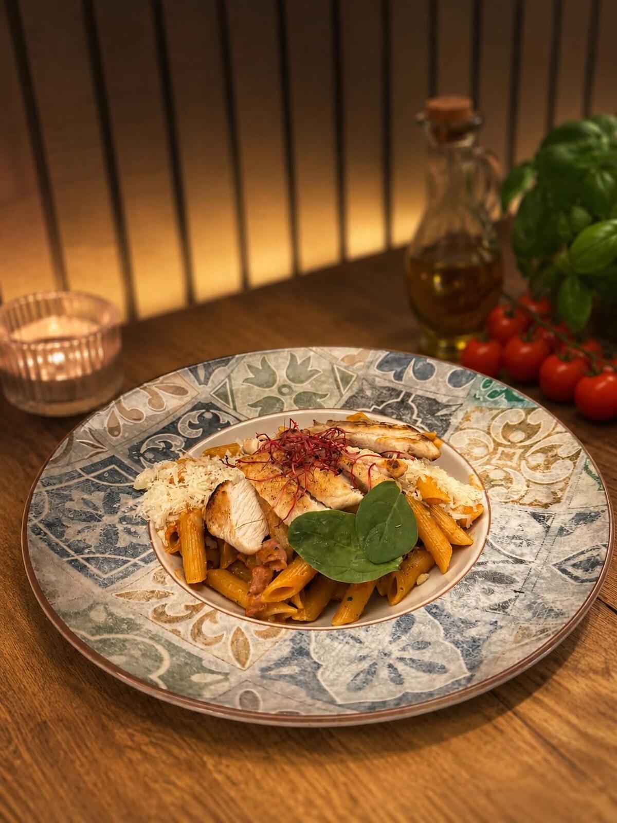 Penne alla vodka con pollo